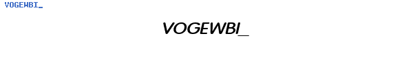Fuente VOGEWBI_.TTF
