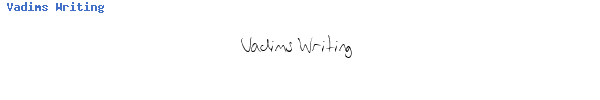 Fuente Vadims Writing.TTF