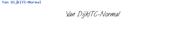 Fuente Van DijkITC-Normal.ttf