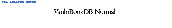 Fuente VanloBookDB Normal.ttf