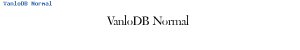 Fuente VanloDB Normal.ttf