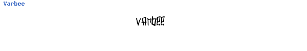 Fuente Varbee.ttf