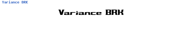 Fuente Variance BRK.ttf