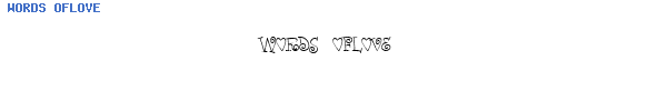 Fuente WORDS OFLOVE.ttf