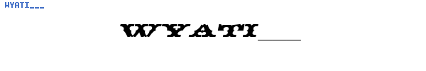 Fuente WYATI___.TTF
