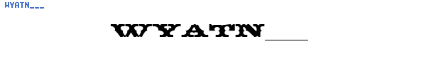 Fuente WYATN___.TTF