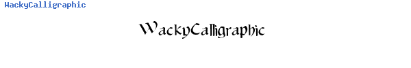 Fuente WackyCalligraphic.TTF