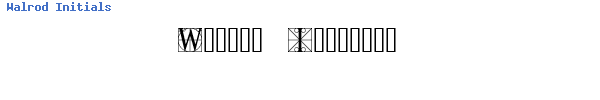 Fuente Walrod Initials.ttf