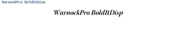 Fuente WarnockPro BoldItDisp.ttf
