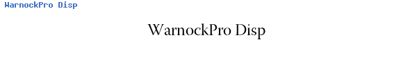 Fuente WarnockPro Disp.ttf