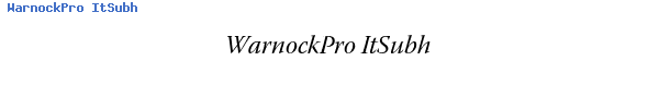 Fuente WarnockPro ItSubh.ttf