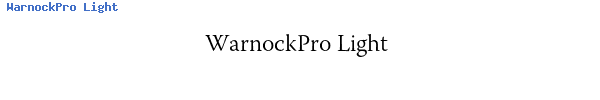 Fuente WarnockPro Light.ttf