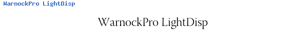 Fuente WarnockPro LightDisp.ttf