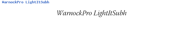 Fuente WarnockPro LightItSubh.ttf