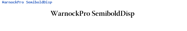 Fuente WarnockPro SemiboldDisp.ttf