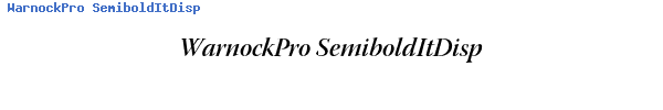 Fuente WarnockPro SemiboldItDisp.ttf