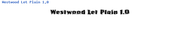 Fuente Westwood Let Plain 1.0.ttf