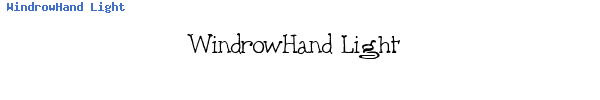 Fuente WindrowHand Light.ttf