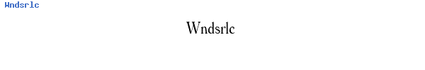 Fuente Wndsrlc.ttf