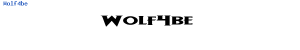 Fuente Wolf4be.ttf