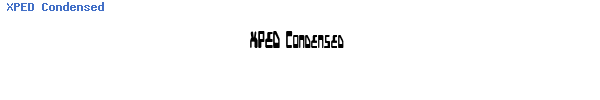 Fuente XPED Condensed.ttf