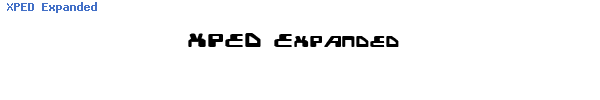 Fuente XPED Expanded.ttf