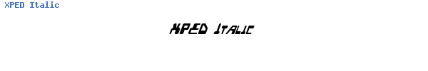 Fuente XPED Italic.ttf