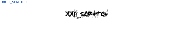 Fuente XXII_SCRATCH.ttf