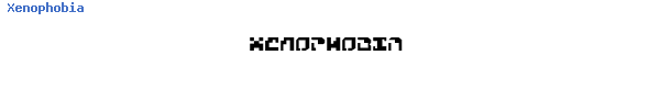 Fuente Xenophobia.ttf