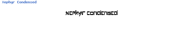 Fuente Xephyr Condensed.ttf