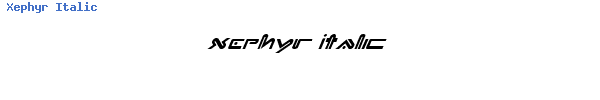 Fuente Xephyr Italic.ttf
