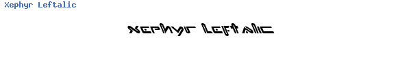 Fuente Xephyr Leftalic.ttf