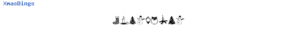 Fuente XmasDings.ttf