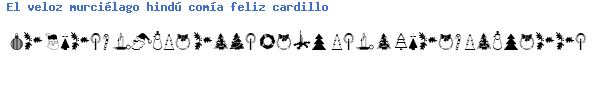 Fuente XmasDings.ttf