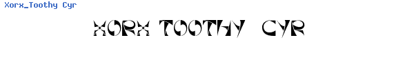 Fuente Xorx_Toothy Cyr.ttf