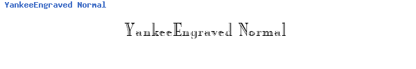 Fuente YankeeEngraved Normal.ttf