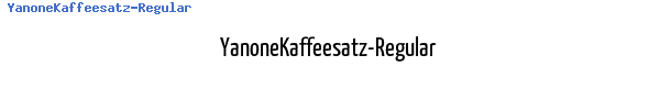 Fuente YanoneKaffeesatz-Regular.otf