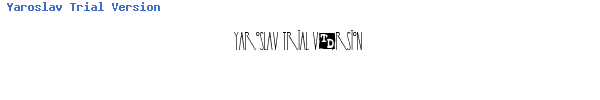 Fuente Yaroslav Trial Version.ttf