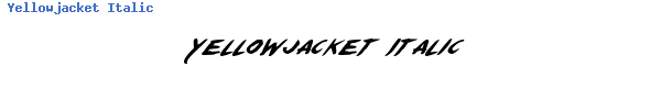 Fuente Yellowjacket Italic.ttf