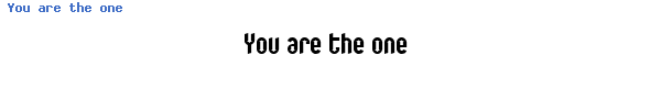 Fuente You are the one.ttf