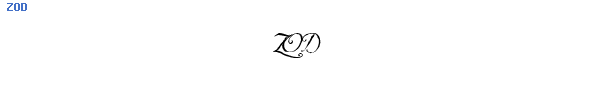 Fuente ZOD.TTF