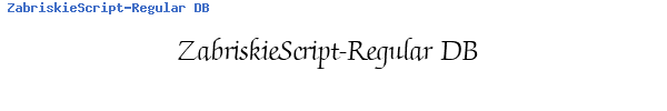 Fuente ZabriskieScript-Regular DB.ttf
