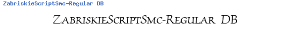 Fuente ZabriskieScriptSmc-Regular DB.ttf