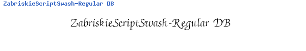 Fuente ZabriskieScriptSwash-Regular DB.ttf