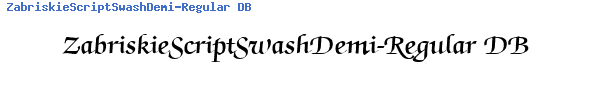 Fuente ZabriskieScriptSwashDemi-Regular DB.ttf