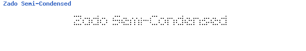 Fuente Zado Semi-Condensed.ttf