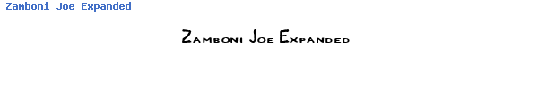 Fuente Zamboni Joe Expanded.ttf