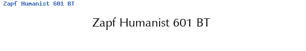 Fuente Zapf Humanist 601 BT.ttf