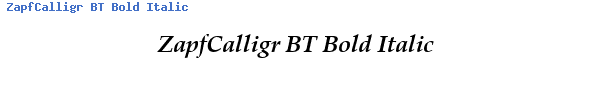 Fuente ZapfCalligr BT Bold Italic.ttf