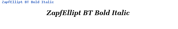 Fuente ZapfEllipt BT Bold Italic.ttf
